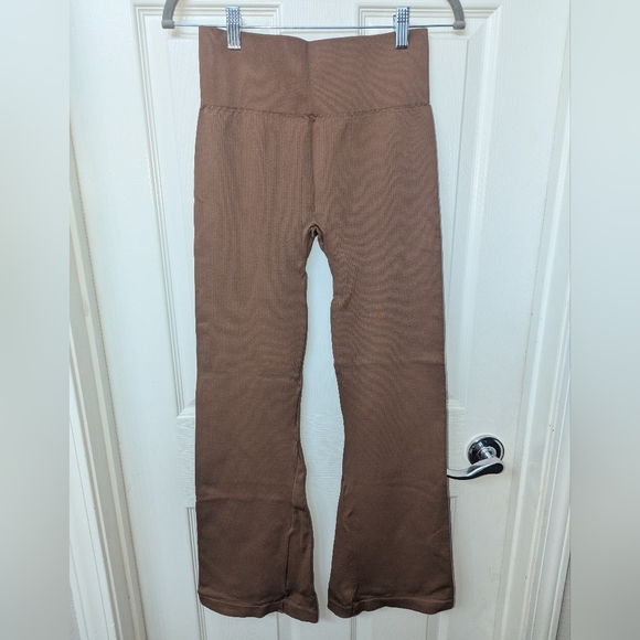 OQQ Brown Fit & Flare Women's Leggings L - Picture 2 of 5